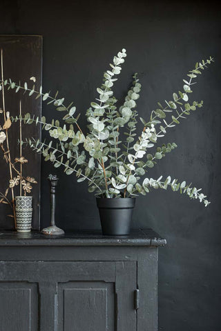 Lifestyle image of the Faux Eucalyptus Plant In Pot