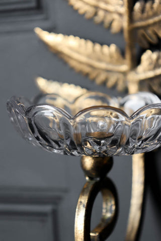 Detail image of the Fern Leaf Wall Sconce With Glass