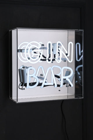 Image of the Gin Bar Neon Light Box switched off