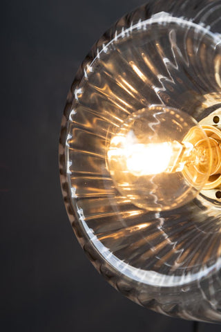 Image of the bulb for the Ribbed Glass & Brass Wall Light