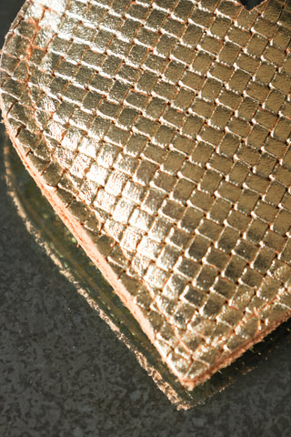 Detail image of the Gold Heart Dog Poo Bag Pouch