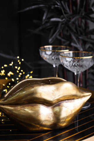 Image of the Gold Lips Short Stem Vase
