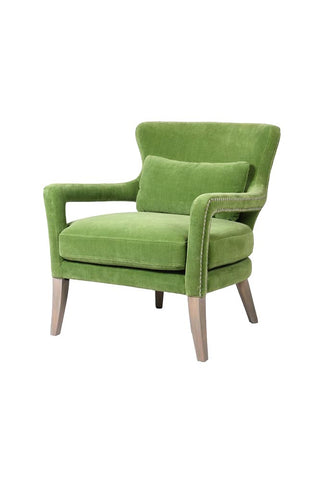 Image of the Gorgeous Green Velvet Armchair on a white background
