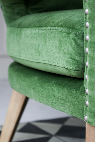 Image of the material for the Gorgeous Green Velvet Armchair