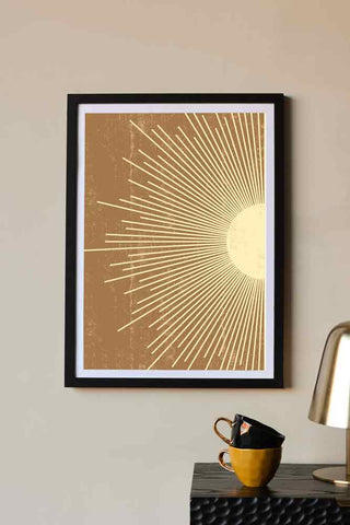 Graphic Sunburst Art Print - Available Framed Or Unframed