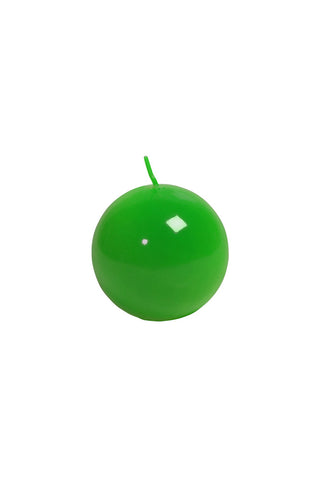 Image of the Green Sphere Candle on a white background
