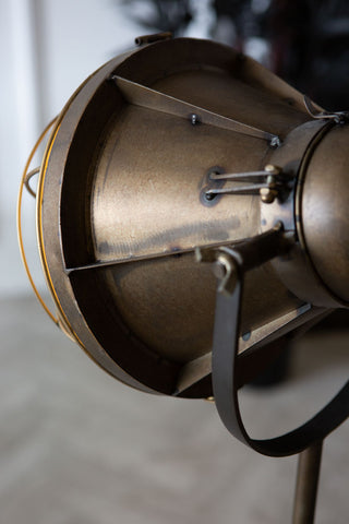 Image of the back of the bulb head of the Industrial-Style Battery Powered Tripod Floor Lamp