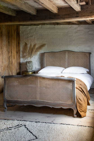 Image of the King Size Roll Top Woven Cane Bed