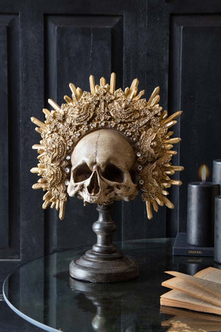Lifestyle image of the King Skull Ornament