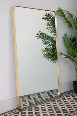 Image of the Large Rectangular Gold Framed Wall Mirror portrait