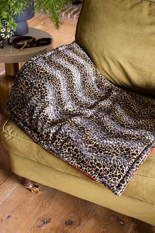 Image of the Leopard Print Pet Padded Blanket