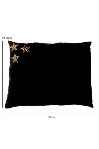 Dimension image of the Leopard Stars Dog Bed- Large