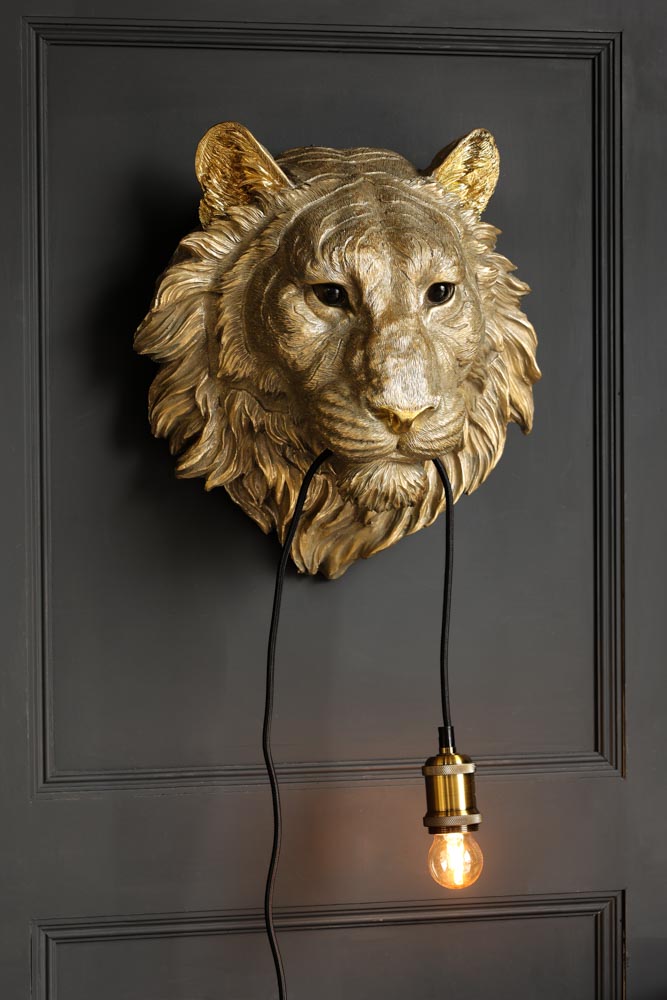 Lion Head Wall Light Default Title Rockett St