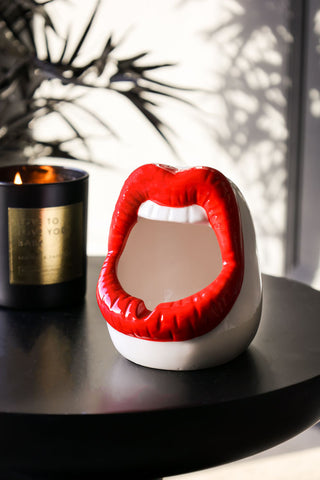 Lifestyle image of the Red Lips Ashtray