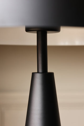 Close-up image of the Sublime Matt Black Table Lamp