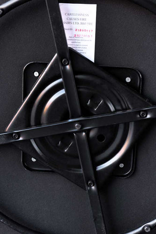 Image of the swivel base for the Monochrome Striped Swivel Chair