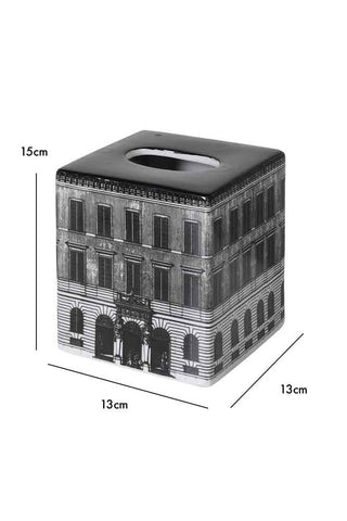 Dimension image of the Monochrome Window Tissue Box