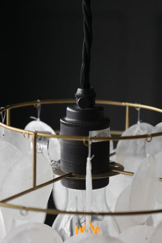 Image of the bulb holder for the Natural Shell Tiered Ceiling Light