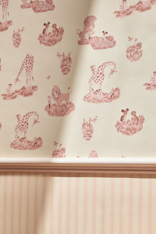 Lifestyle image of the Poodle & Blonde Story Time Rose Wallpaper