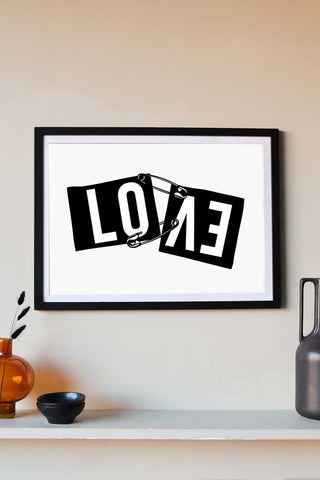 Image of the Punked Love Art Print - Framed