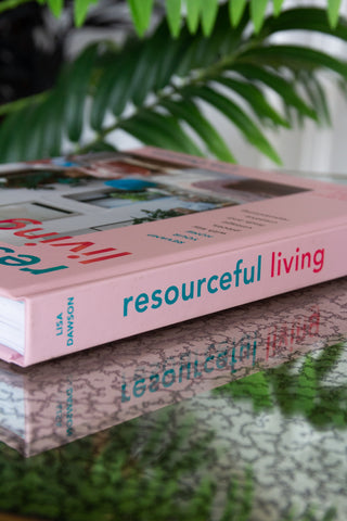 Image of the spine on the book Resourceful Living by Lisa Dawson