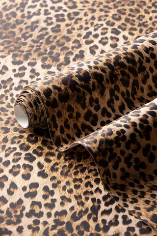 Image of the finish for the Rockett St George Wild Leopard Love Print Wallpaper