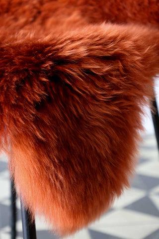Image of the colour for the Rust Sheepskin Rug