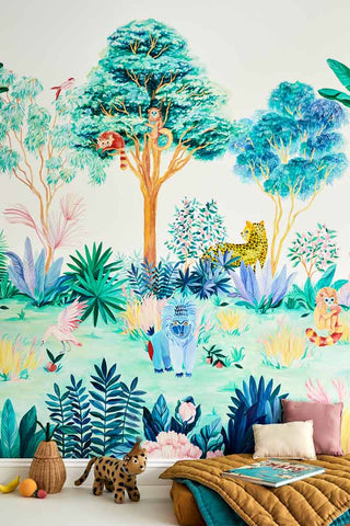 Lifestyle image of the Sian Zeng Ltd Jungle Mural Wallpaper Panel