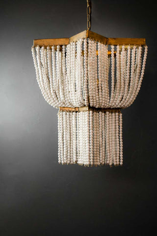 Image of the Star Shaped Beaded Statement Chandelier Light