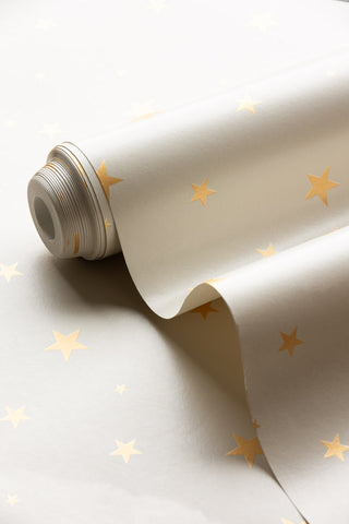 Detail image of the Rockett St George Starry Skies Parchment Wallpaper