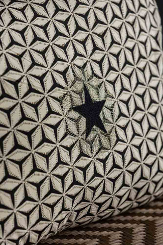 Detail image of the Monochrome Star Cotton Cushion