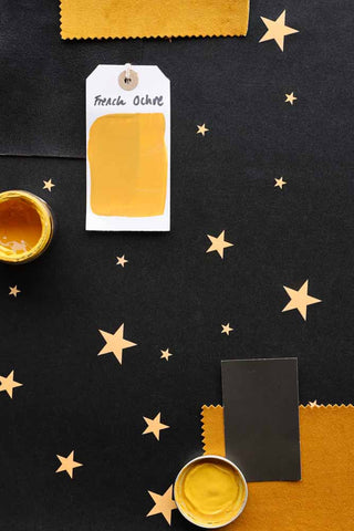 Flat lay image of the Rockett St George Falling Stars Black Mural