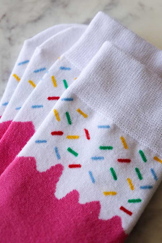 Detail image of the Strawberry Frozen Lolly Socks