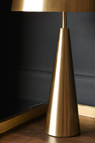 Image of the base on the Sublime Brushed Gold Table Lamp