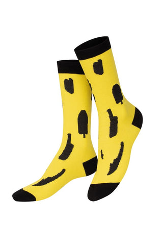 Image of the Tropical Banana Socks on a white background
