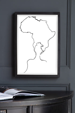 Image of the Unframed Africa On My Mind Art Print in a frame