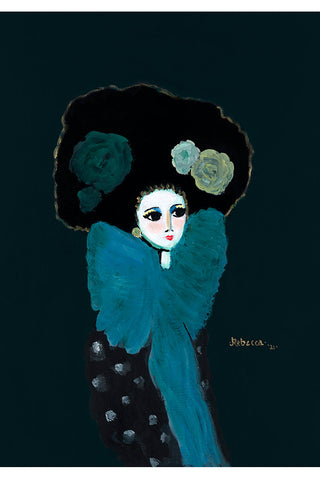 Image of the Unframed Madame Grace Giclee Print by Rebecca Sophie Leigh - A3