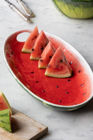 Lifestyle image of the Watermelon Serving Plate