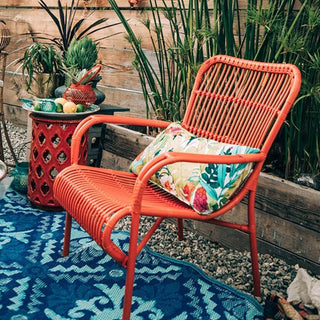 Hand painted wicker chair