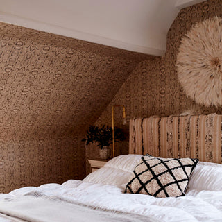 lifestyle image of bedroom wallpaper