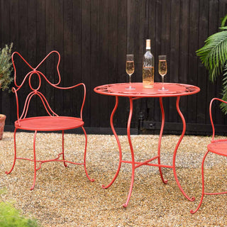 Yellow orange and yellow outdoor chairs. 