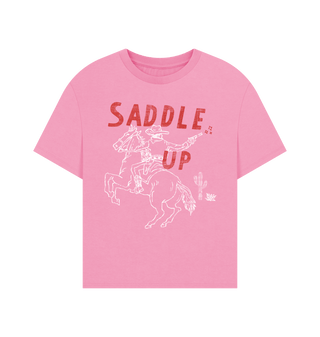 Rose Pink Printed T-shirt Front
