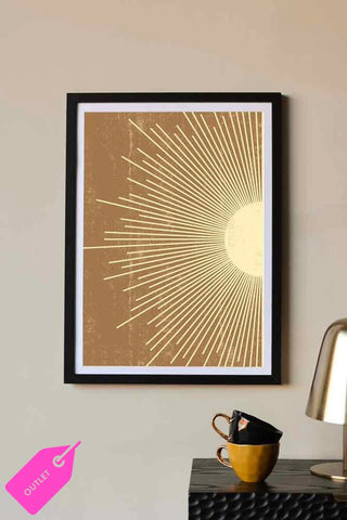 Image of the Graphic Sunburst Art Print - Framed