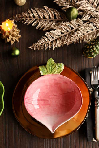 Lifestyle Image of radish bowl in Christmas table setting