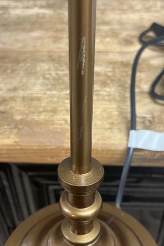 The base of The Slim Antique Brass Table Lamp 