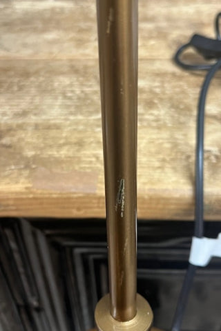 Close up of the stem on the The Slim Antique Brass Table Lamp 