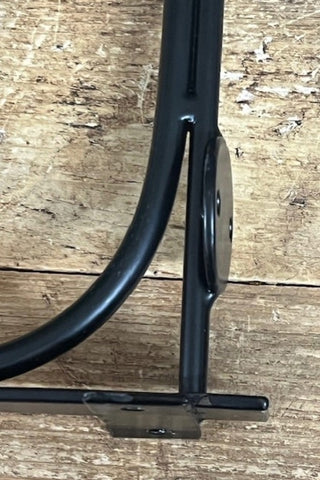 Close up of the Black Stripe Wooden Shelf Brackets
