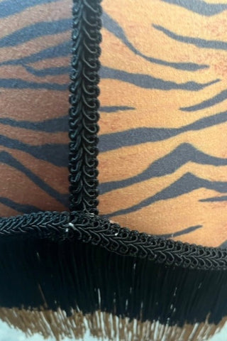 Tiger Print Double Tassel Edge Ceiling Light - SECONDS
