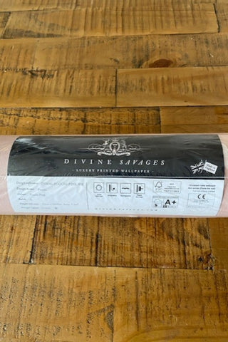 Label on the Divine Savages Poochi Poodle Pink Wallpaper