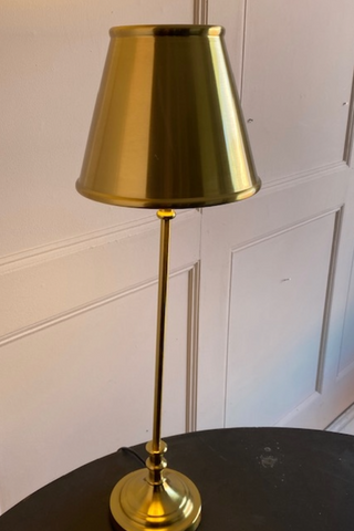 The Slim Antique Brass Table Lamp against a white background